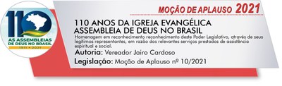 110 anos da Igreja Evangélica Assembleia de Deus no Brasil