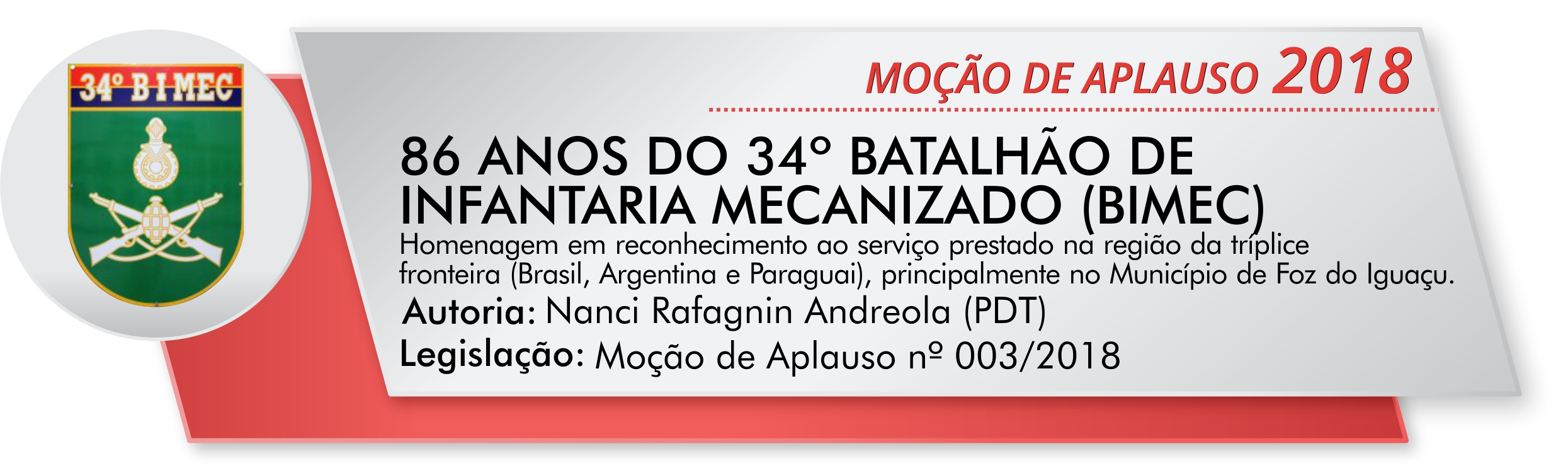 86 anos do 34º Batalhão de Infantaria Mecanizado (BIMEC)