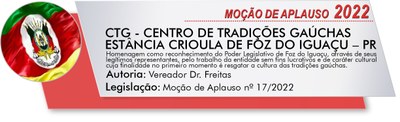 CTG - CENTRO DE TRADIÇÕES GAÚCHAS ESTÂNCIA CRIOULA DE FOZ DO IGUAÇU – PR