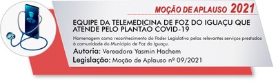 EQUIPE DA TELEMEDICINA DE FOZ DO IGUAÇU QUE  ATENDE PELO PLANTÃO COVID-19