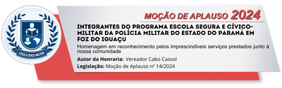 Integrantes do Programa Escola Segura e Cívico-Militar da Polícia Militar do Estado do Paraná em Foz do Iguaçu
