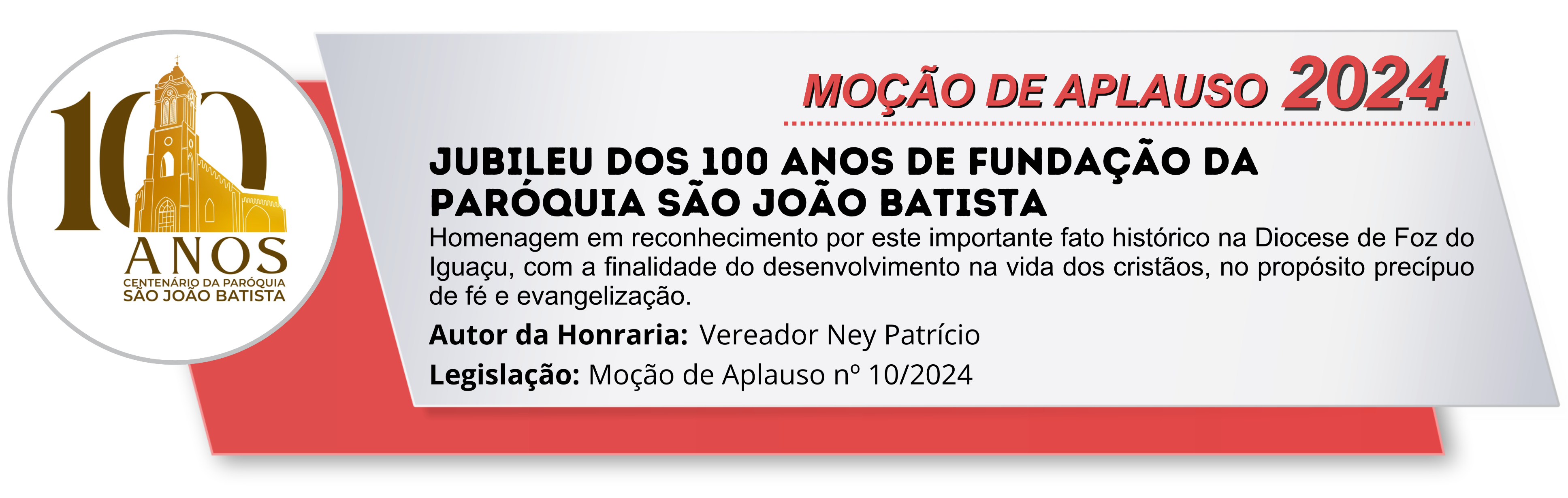 JUBILEU DOS 100 ANOS DE FUNDAÇÃO DA PARÓQUIA SÃO JOÃO BATISTA