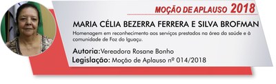 Maria Célia Bezerra Ferrera e Silva Brofman 