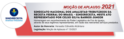 SINDICATO NACIONAL DOS ANALISTAS-TRIBUTÁRIOS DA RECEITA FEDERAL DO BRASIL - SINDIRECEITA, NESTE ATO REPRESENTADO POR CELSO SILVA BARROS JUNIOR