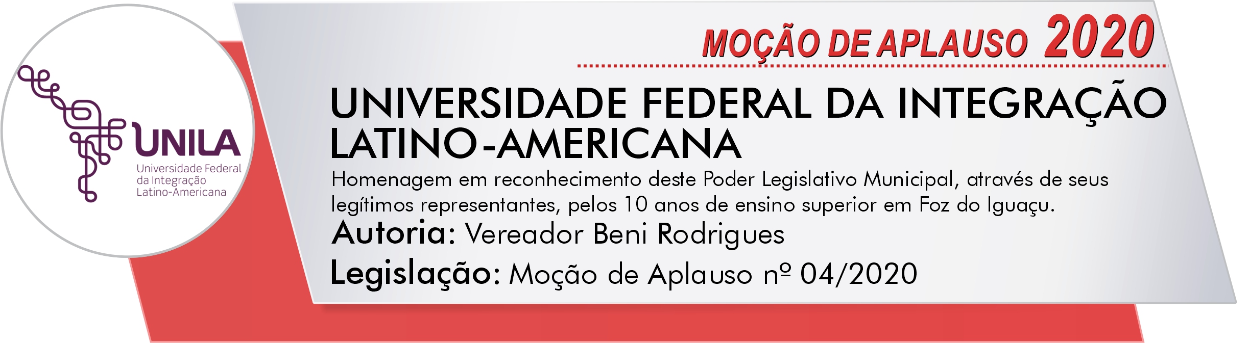 UNIVERSIDADE FEDERAL DA INTEGRAÇÃO LATINO-AMERICANA 