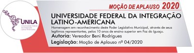 UNIVERSIDADE FEDERAL DA INTEGRAÇÃO LATINO-AMERICANA 