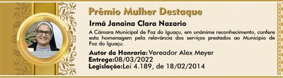 Irmã Janaina Clara Nazario