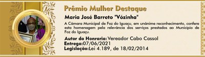 Maria José Barreto Vózinha