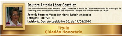 Doutora Antonia López González