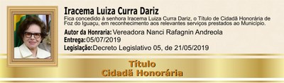 Iracema Luiza Curra Dariz