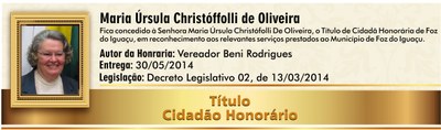 Maria Úrsula Christóffolli de Oliveira