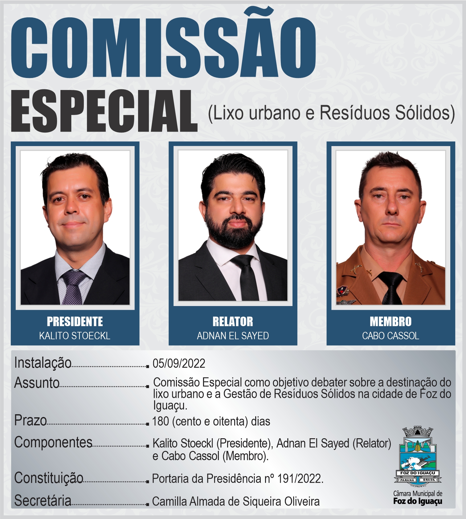 COMISSÕES TEMPORÁRIAS 2022 - Lixo e resíduos sólidos