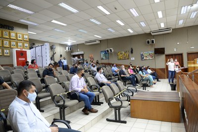 Reunião Vereadores, Prefeito e Secretário de Obras (03/02/21)