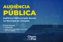 Audiência Pública propõe discutir lei municipal de licitações Audiência Pública propõe discutir lei municipal de licitações