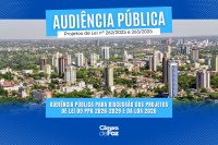 Audiência pública vai debater o Plano Plurianual e a Lei Orçamentária Anual de 2026