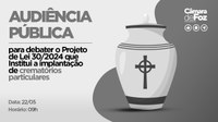 Câmara abre debate público sobre instalação de crematórios privados em Foz