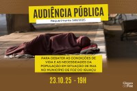 Câmara chama debate sobre população em situação de rua em Foz