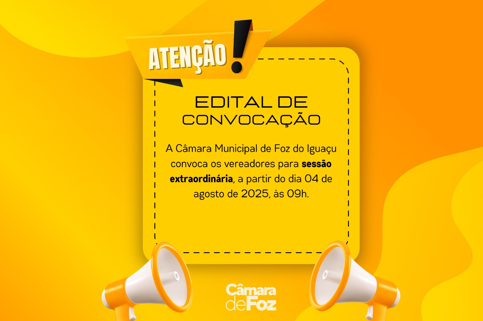 Câmara convoca sessão extraordinária na segunda (04/08) para apreciar projetos urgentes