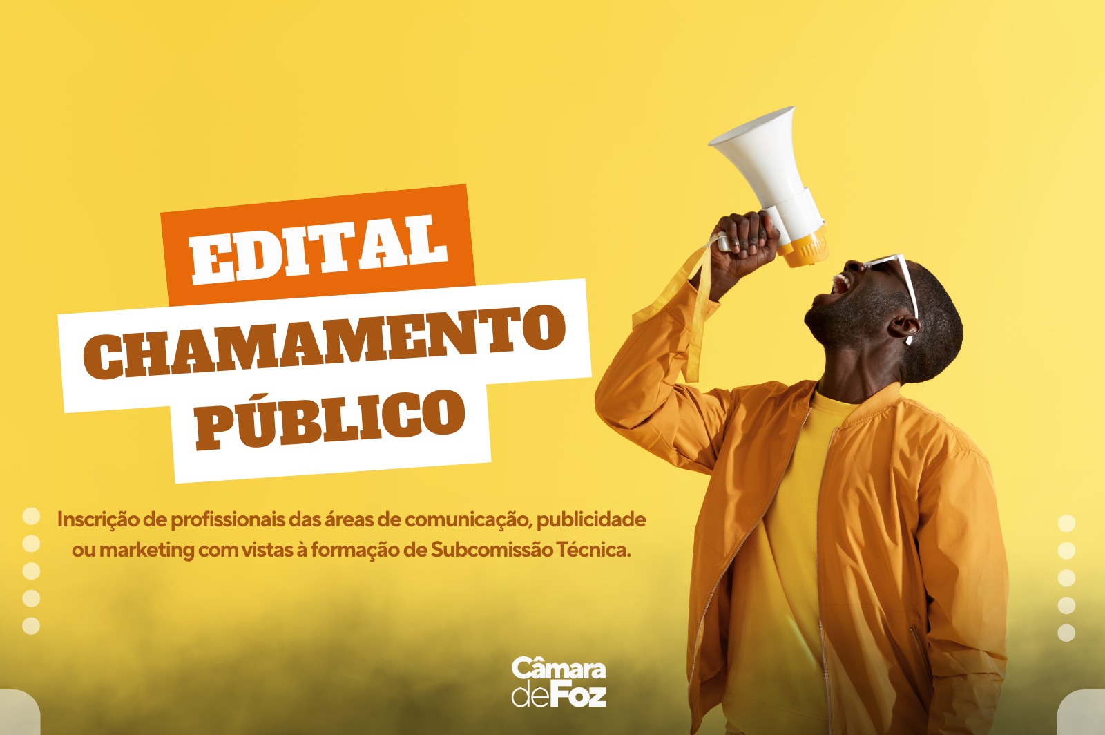 Câmara de Foz lança chamamento público para compor subcomissão técnica da licitação da publicidade