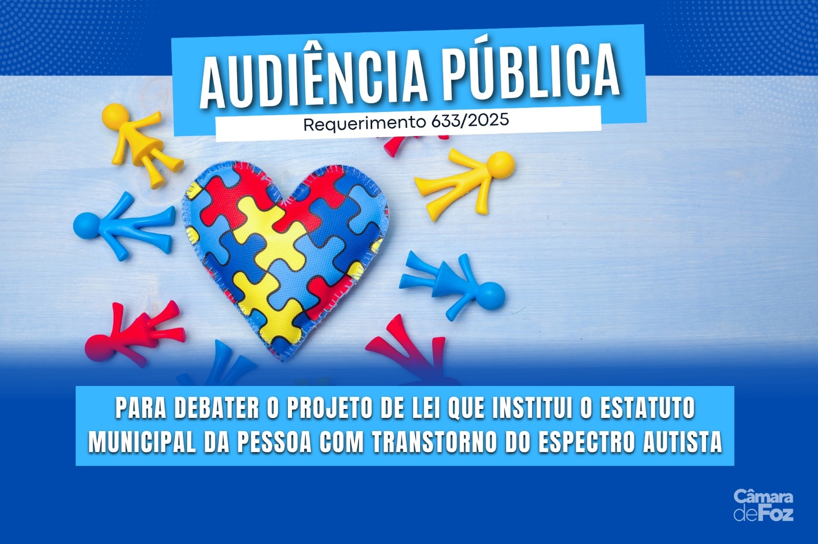 Câmara de Foz promove Audiência Pública sobre o Estatuto da Pessoa com TEA