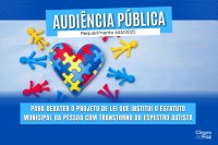 Câmara de Foz promove Audiência Pública sobre o Estatuto da Pessoa com TEA