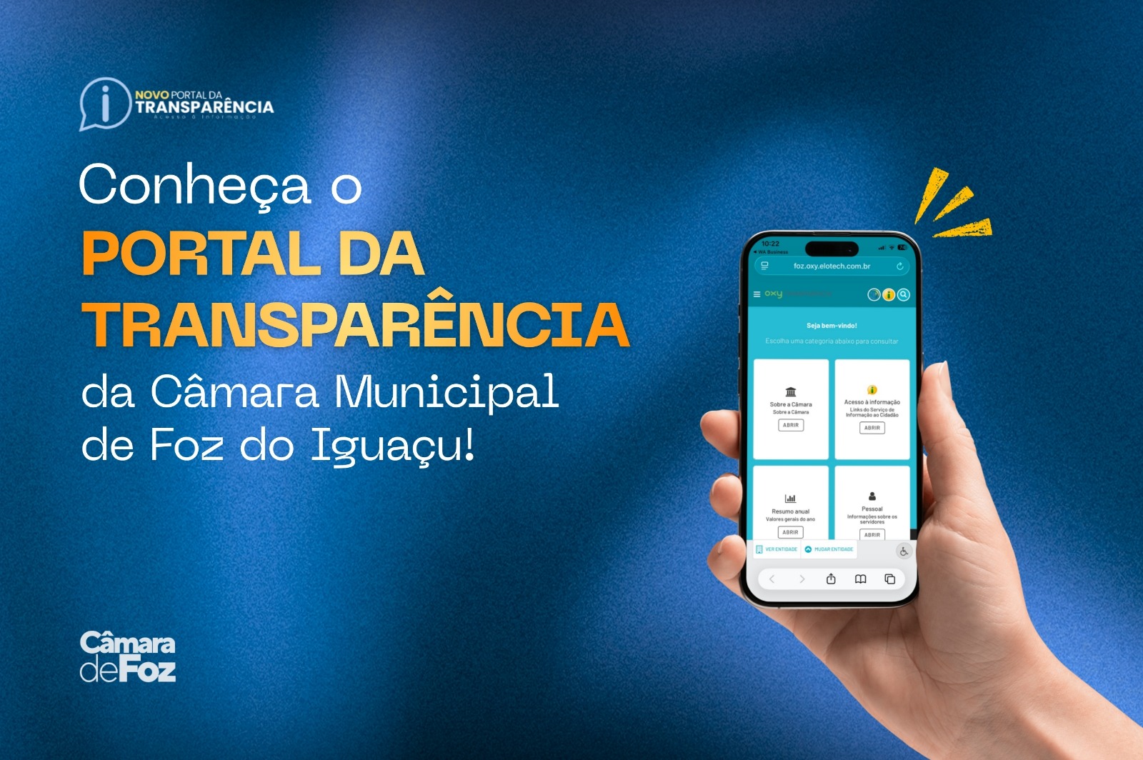 Conheça o Portal da Transparência da Câmara Municipal de Foz do Iguaçu