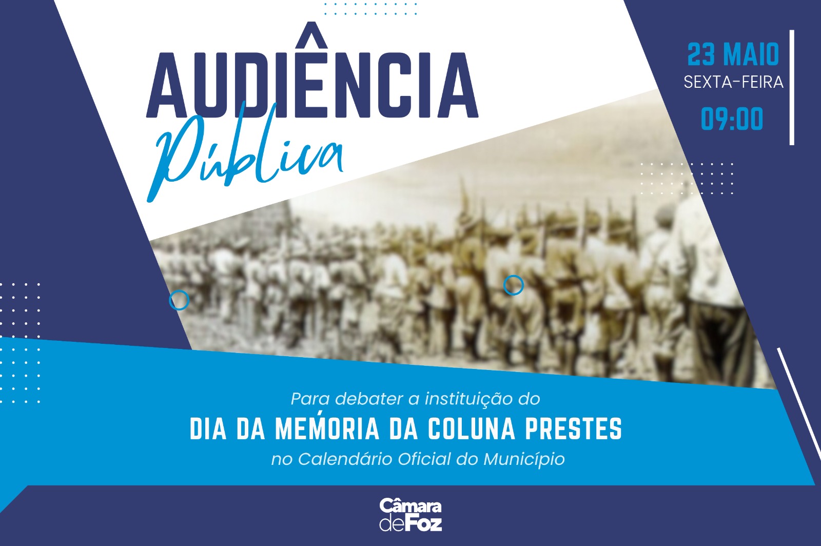 Foz do Iguaçu debaterá criação do Dia da Memória da Coluna Prestes em Audiência Pública