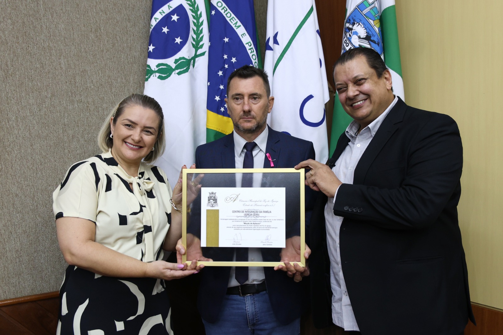 Igreja CEIFA de Foz do Iguaçu é homenageada pela Câmara de Vereadores