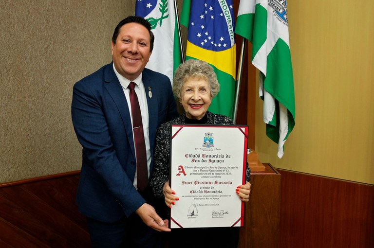 Iraci Pissinin Sossella é a mais nova Cidadã Honorária de Foz