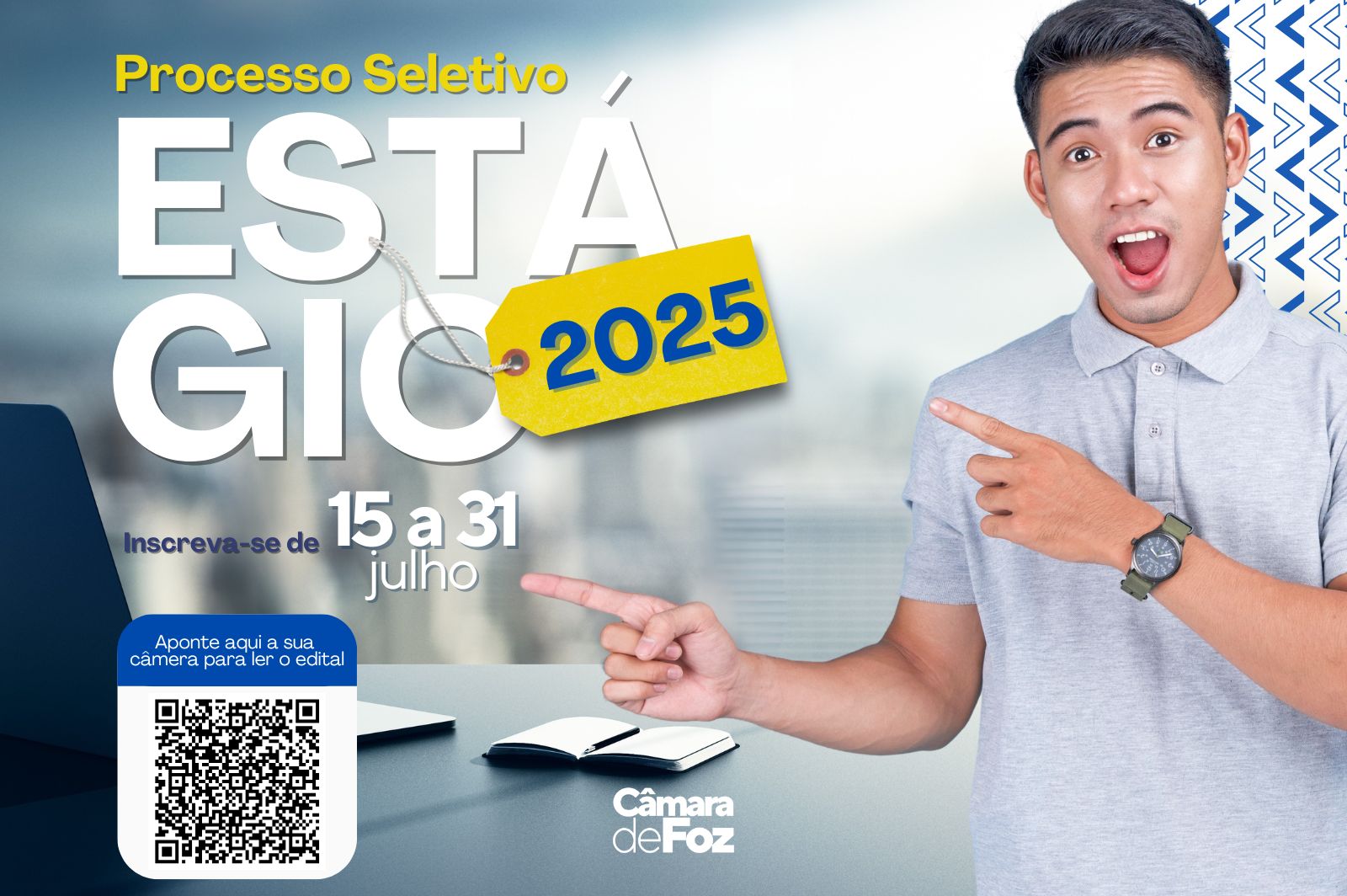 Legislativo abre processo seletivo para contratação de estagiários 