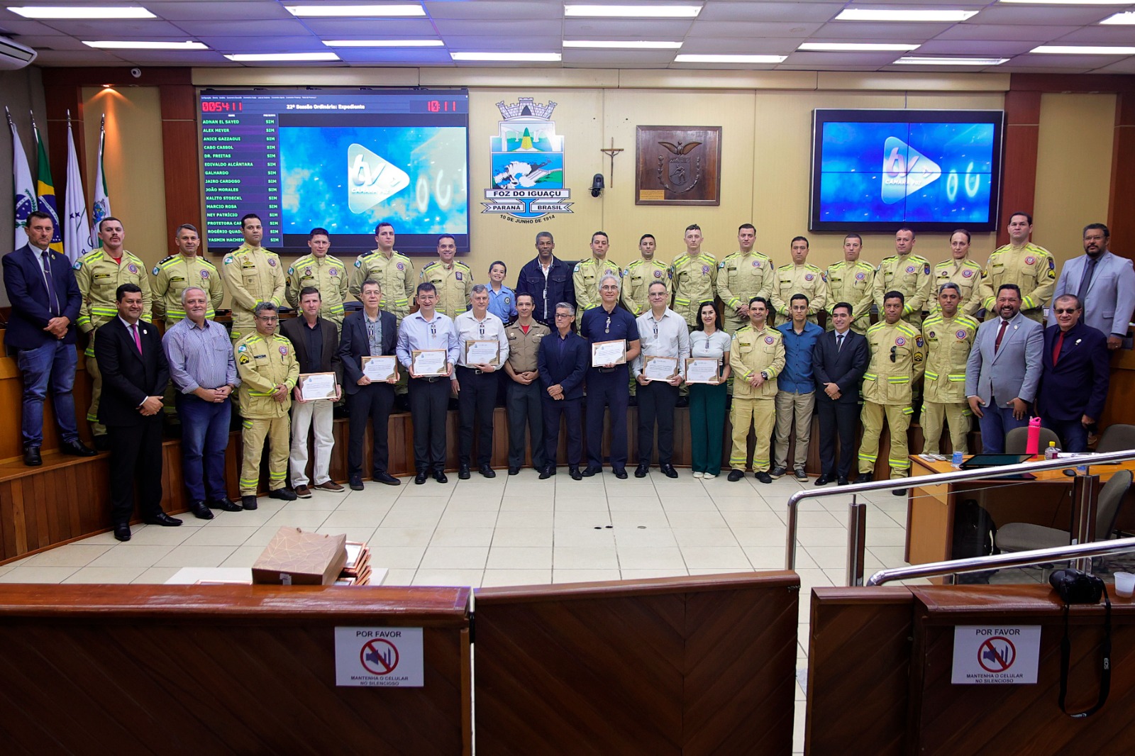 Legislativo de Foz do Iguaçu homenageia SAMU e SIATE com Moção de Aplauso