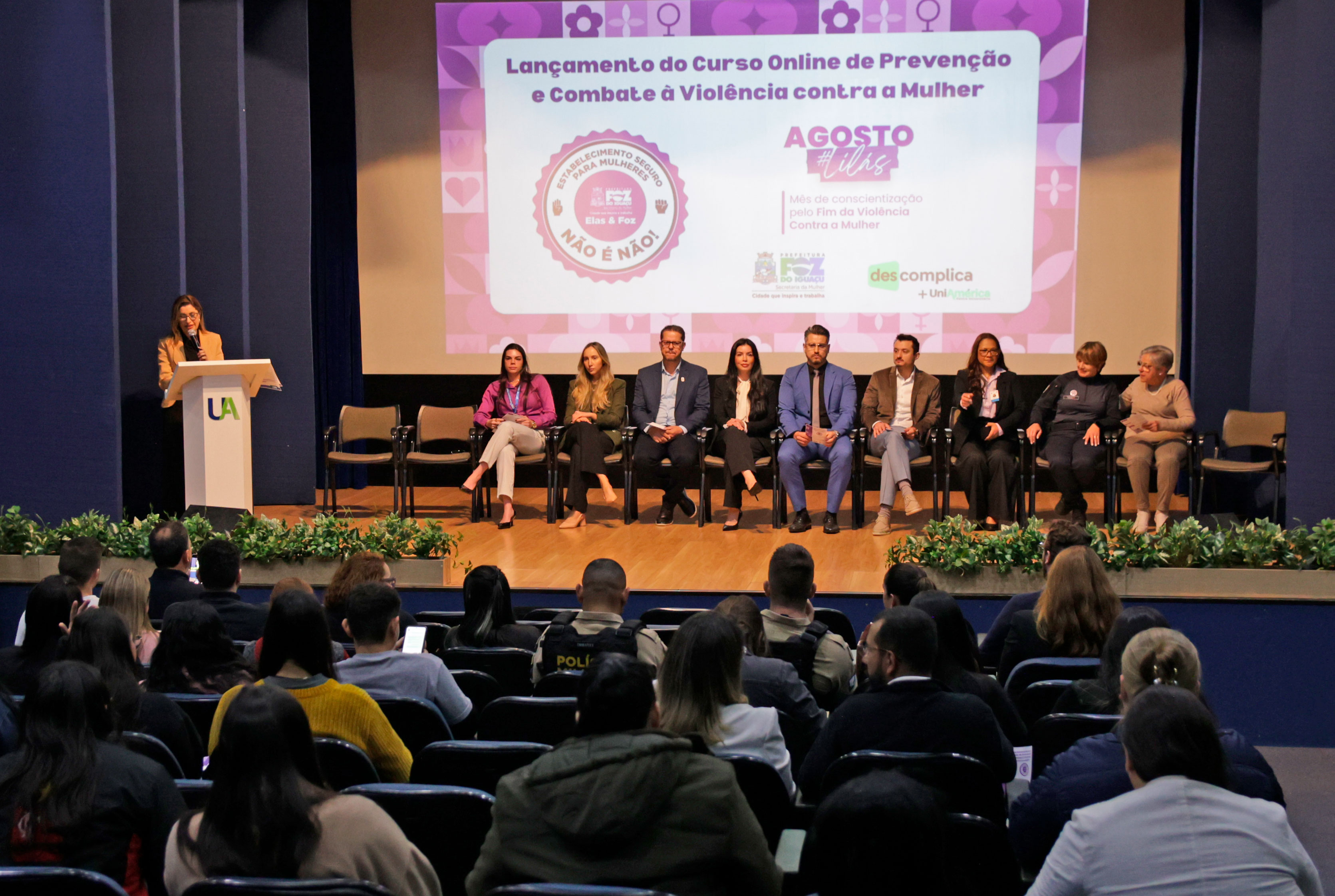 Legislativo prestigia lançamento do curso de prevenção e combate à violência contra mulher