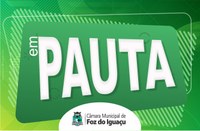 Pauta Sessão Ordinária, 11 de fevereiro de 2020, terça-feira, a partir das 09h00