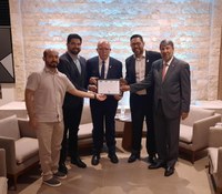 Presidente da Câmara, João Morales (União) e vereador Adnan El Sayed (PSD) se encontram com Ministros das Relações Exteriores da Palestina