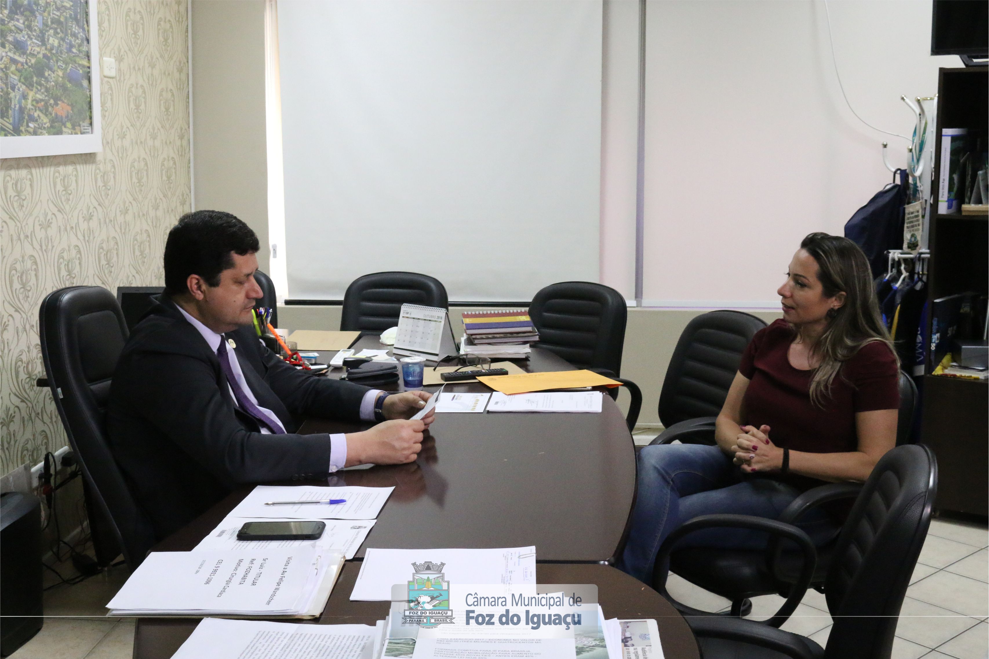 Presidente da Câmara recebe visita de representante da ACAMOP