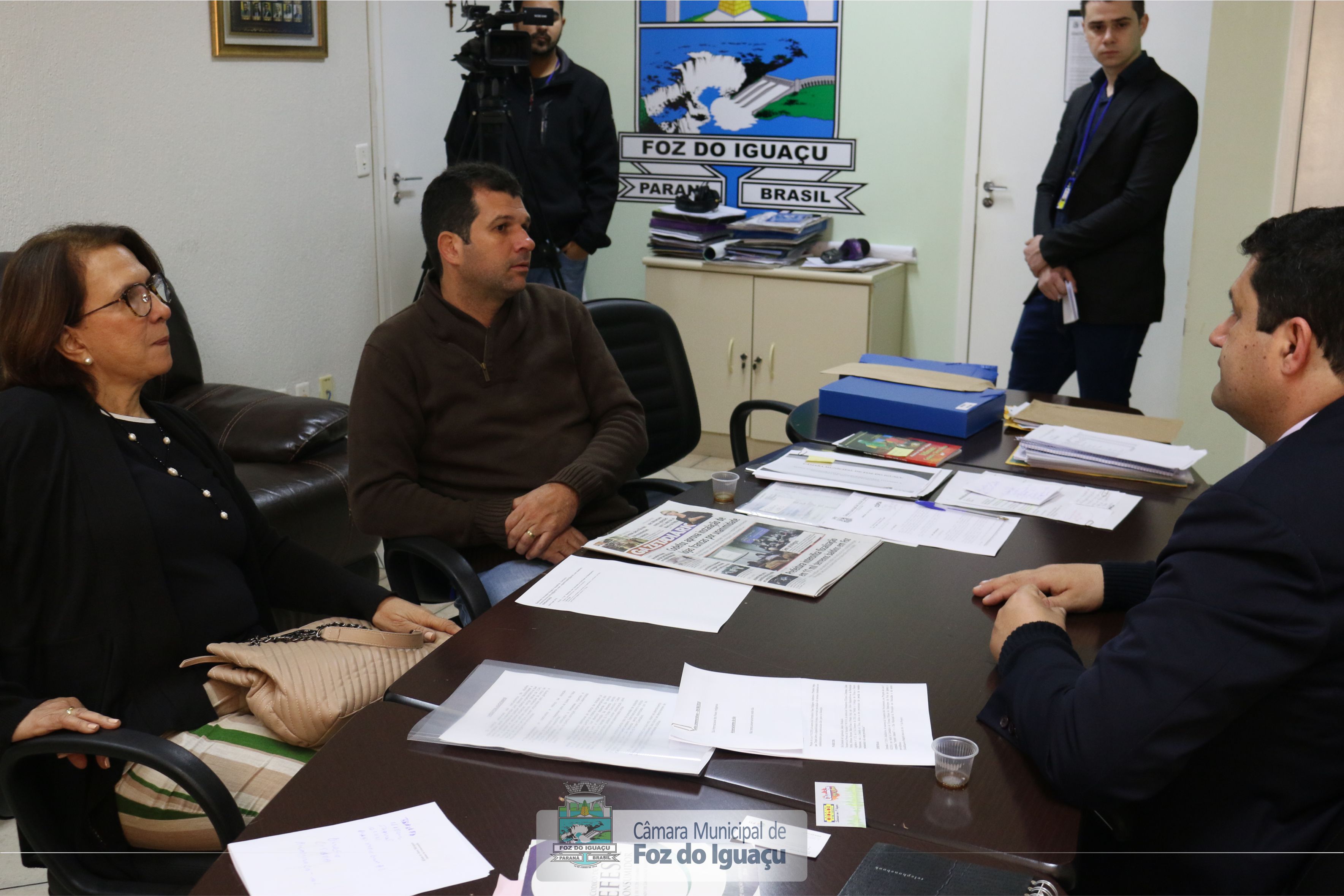 Presidentes das câmaras de Mata Grande e Arapiraca, no Estado de Alagoas, visitam o Legislativo Iguaçuense