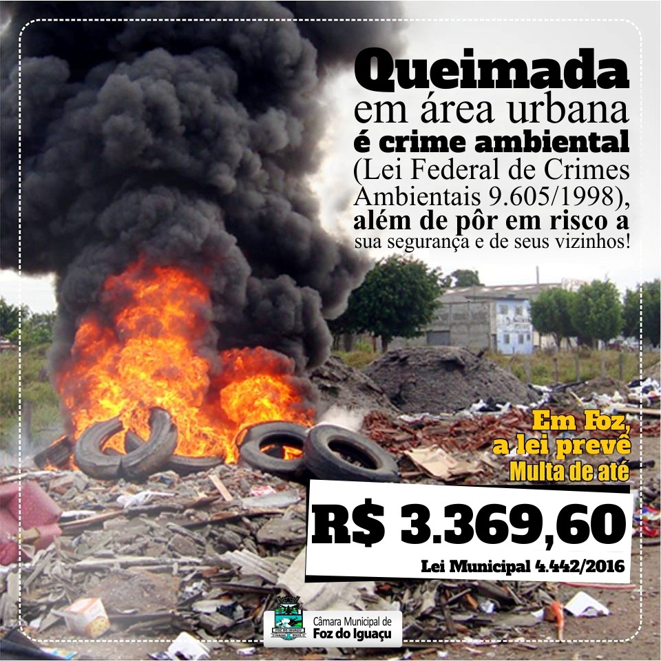 Provocar queimadas é crime! 