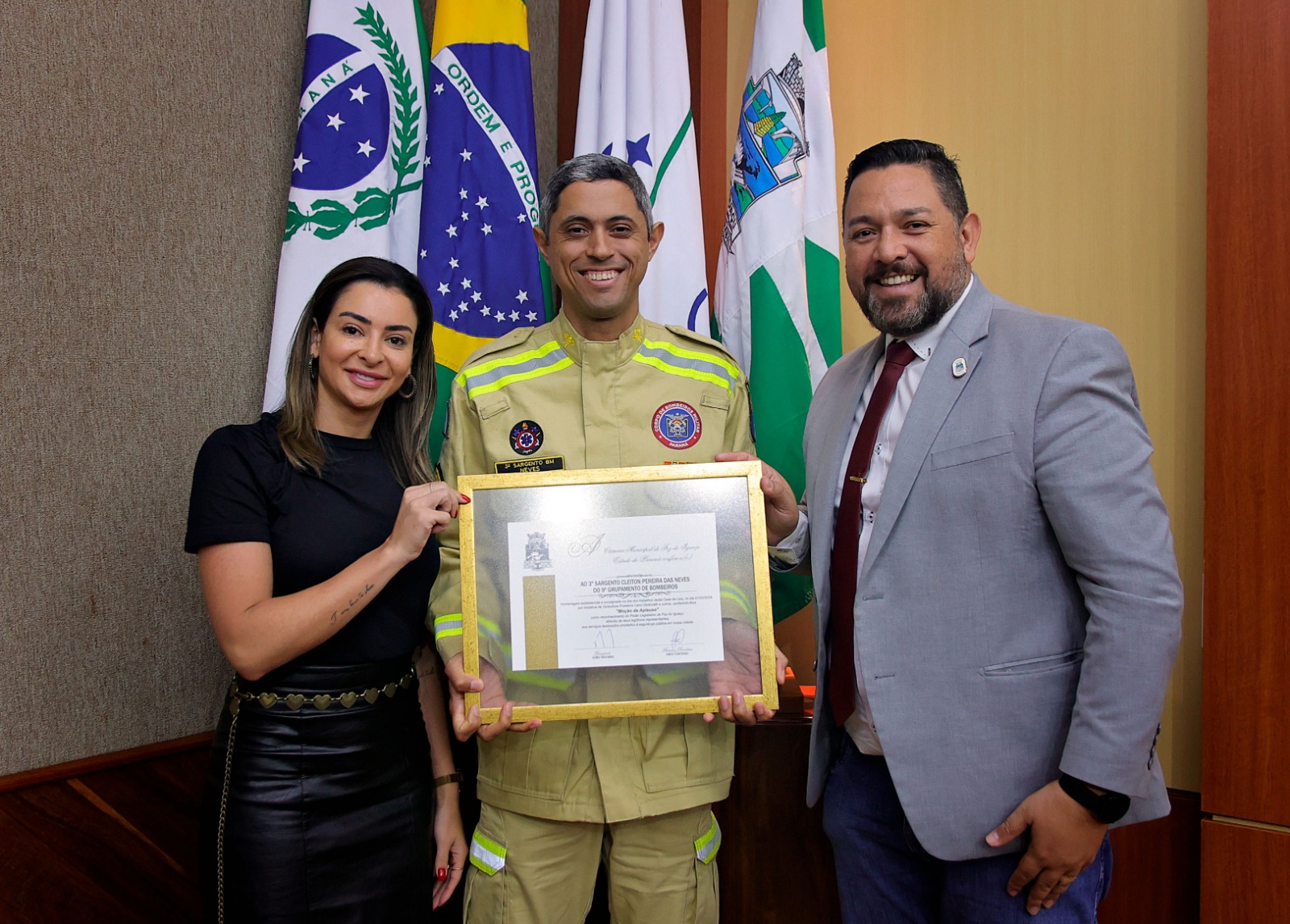 Sargento bombeiro é reconhecido pela atuação no setor da prevenção de incêndio