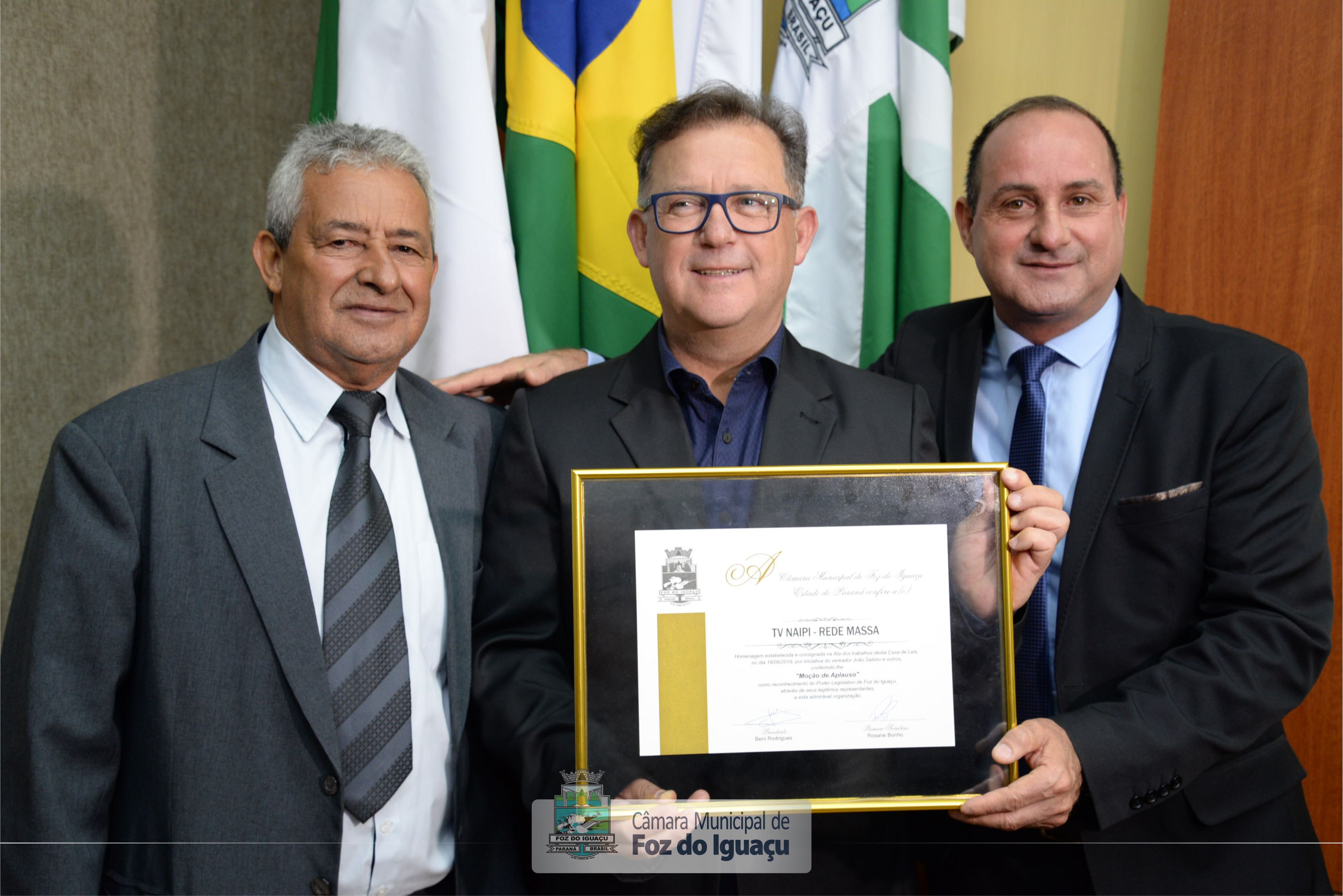 TV Naipi Rede Massa / SBT é homenageada na Câmara Municipal de Foz
