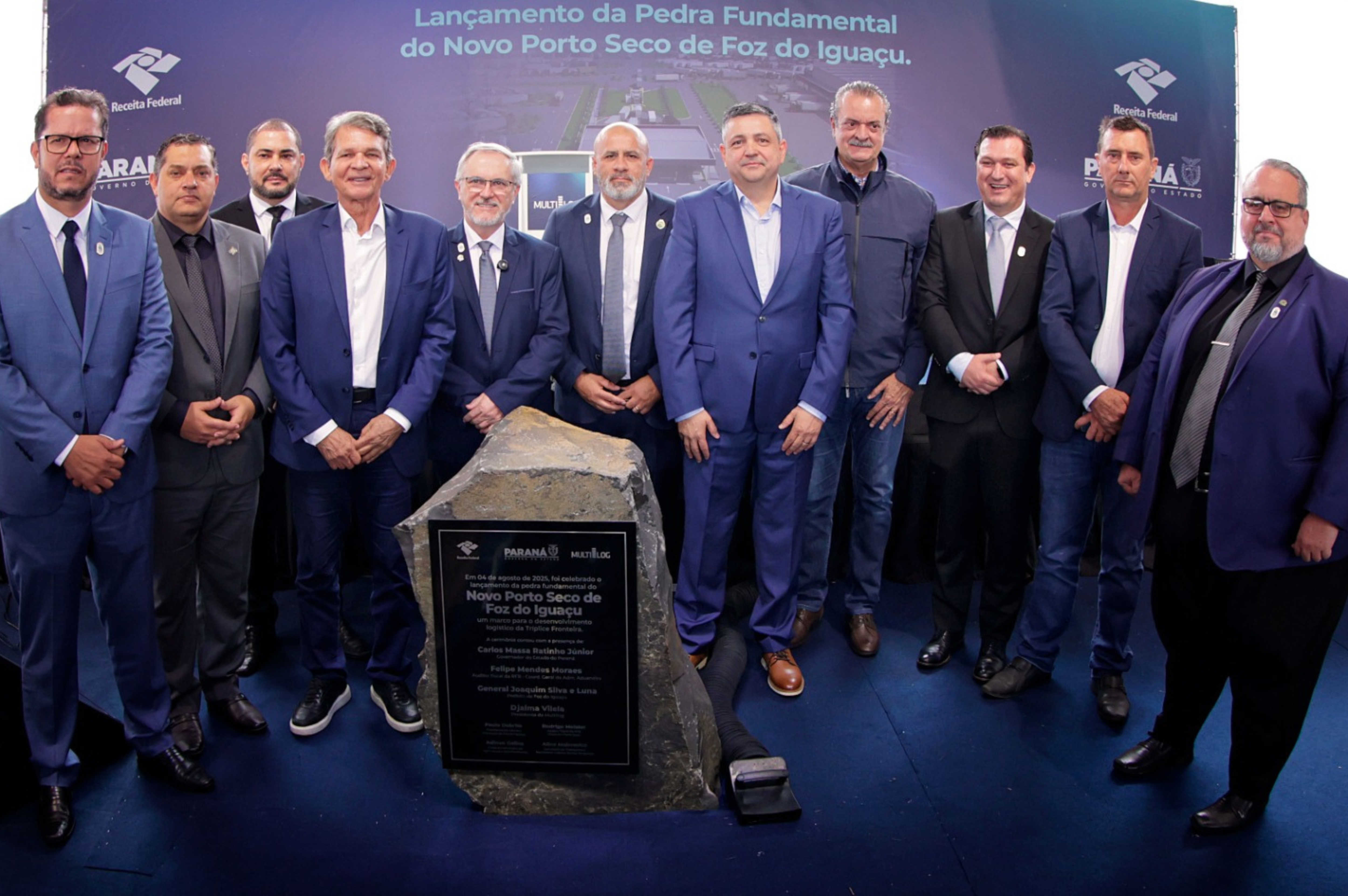 Vereadores acompanham lançamento da Pedra Fundamental do novo Porto Seco de Foz