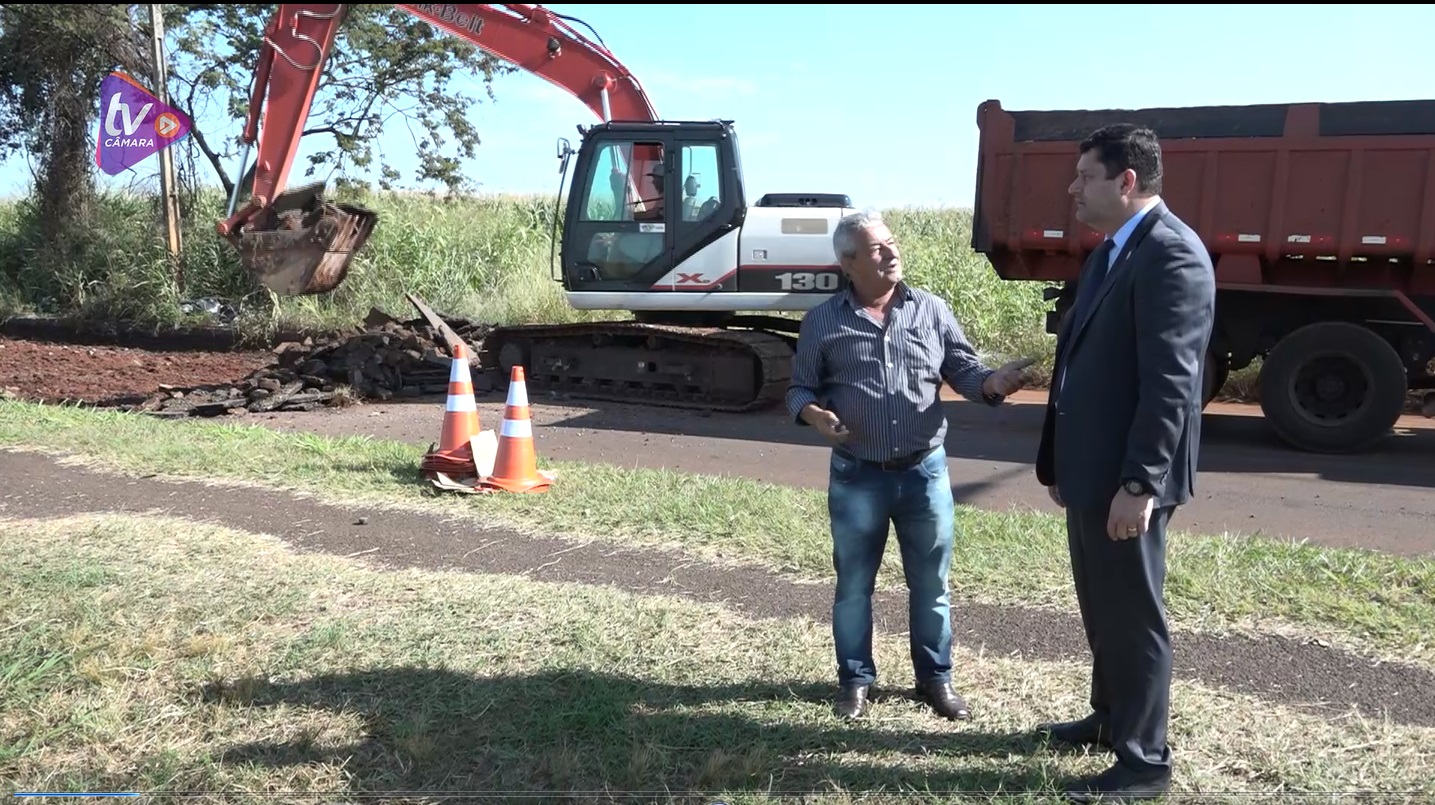 Vereadores fiscalizam retomada das obras Avenida Olimpio Rafagnin